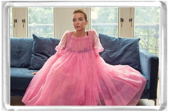 JODIE COMER VILLANELLE KILLING EVE PINK DRESS THERAPY SESSION FRIDGE MAGNET  | eBay UK