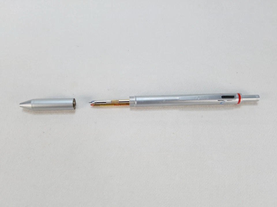 Rotring Trio Kugelschreiber Silberschaft. Blau, Rot und 0,5 Druckbleistift. gebraucht - Bild 4 von 4