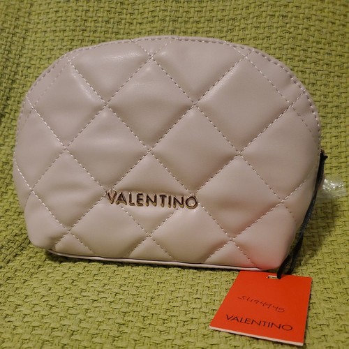 New Mario Valentino Logo Clutch Bag shoes Shoulder shoes white wristlet - Picture 2 of 16