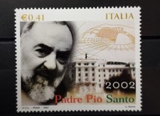 2002 PADRE PIO FRANCOBOLLO SANTIFICAZIONE NUOVO PERFETTO
