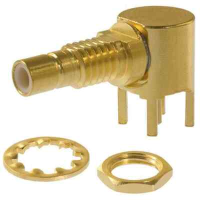 CONN SMB JACK R/A 50 OHM PCB