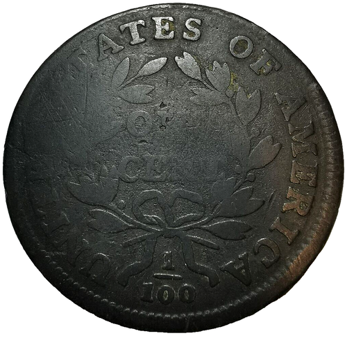 1800 US Draped Bust Large Cent Coin S-200 - Picture 4 of 4