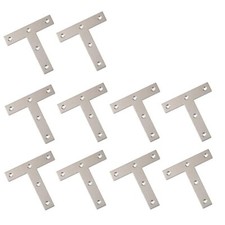 10 Pack Stainless Steel T Shape Flat Repair Mending Plate Joining Bracket