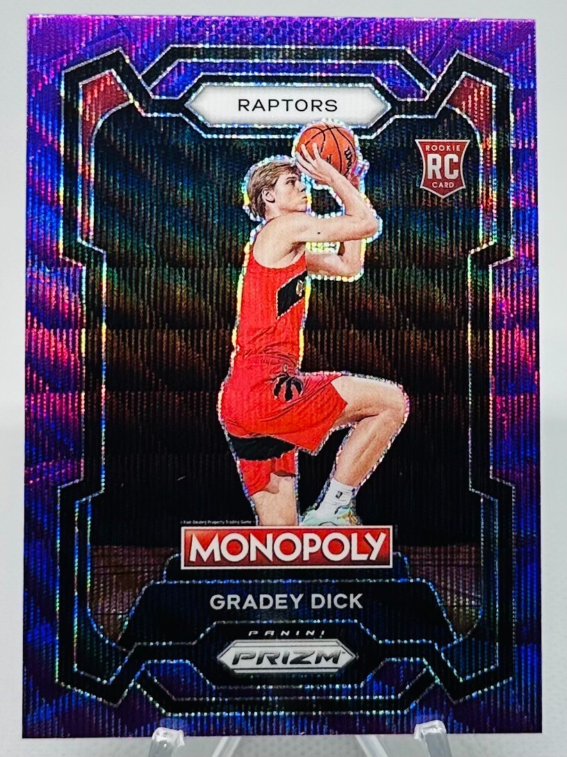 2023-24 Panini Prizm Monopoly Purple Wave Prizm Gradey Dick Raptors Rc #84