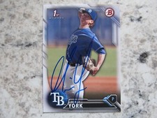 Rays Mikey York Signed Autographed 2016 1st Bowman Mint