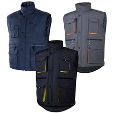 Produktbild von Leber & Hollman Arbeitsweste Winterweste – Dunkelblau/Gelb, Gr. M-XXXL, 450g/m², NEU