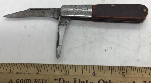 Vintage Boker Tree Brand 493 2 Blade Barlow Knife For Use Or Restoration