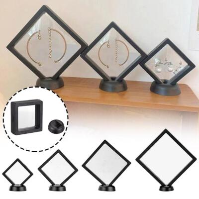 3D Floating Display Frames Stand Holder Case Boxes For Jewelry New