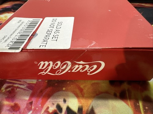 Juego de adornos de letrero de vidrio soplado Coca-Cola botella enfriador de disco de Navidad del Viejo Mundo - Imagen 4 de 4