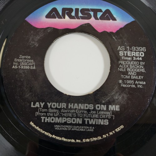 Thompson Twins "Lay Your Hands On Me" 45 Vg+ Tested Picture Sleeve - Picture 4 of 7
