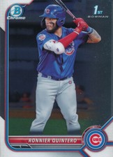 Ronnier Quintero 2022 Bowman Chrome Prospects #BCP-124 Chicago Cubs card
