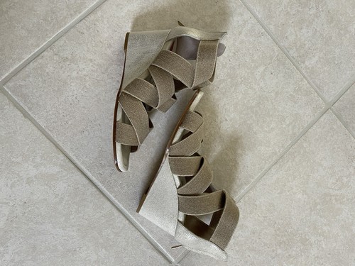 Donald Pliner Lelle Women Shoes Natural Wedge Strappy Sandals Sz 10M - 第 8/9 張圖片