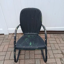 Vintage Pre-World War II Steel Lawn/Patio Rocking Chair by Shott Balcrank 1940's