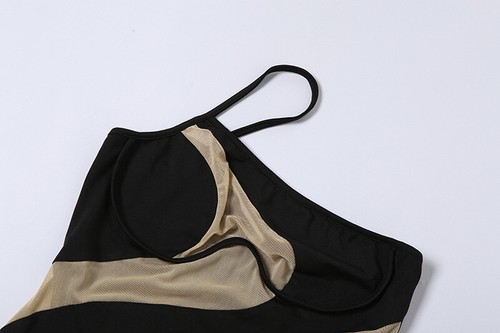 Nuevo Vestido Para Mujer Hombro Cruzado Sexy Perspectiva Malla Envuelto en el Culo - Imagen 19 de 24