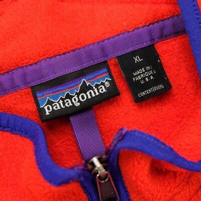 Rare Vintage PATAGONIA 3/4 Zip Pullover Fleece Jacket 90s Made In