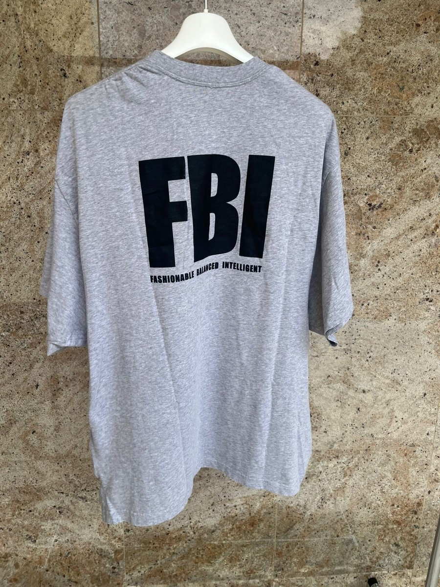 Balenciaga , FBI Logo T-Shirt SS in Grey BNWT 1 | eBay