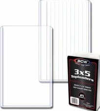 NEW 100 PK BCW 3X5 Top Load Holders Photo Print / Index Card Toploaders