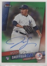 2019 Topps Finest Green Refractor 89/99 Justus Sheffield Rookie Auto RC fm0