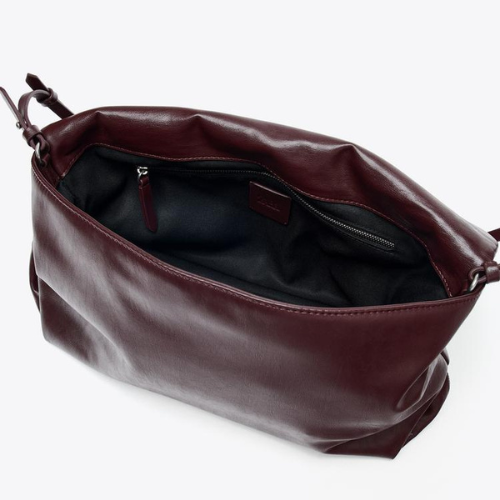 ZARA BNWT 2025. BURGUNDY RED ENVELOPE CLUTCH BAG STRAP. 6381/610/624 - Picture 8 of 8