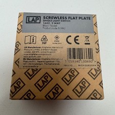 LAP Single Light Switch / Black Nickel / Screwless Flatplate / 20A 16AX (g)
