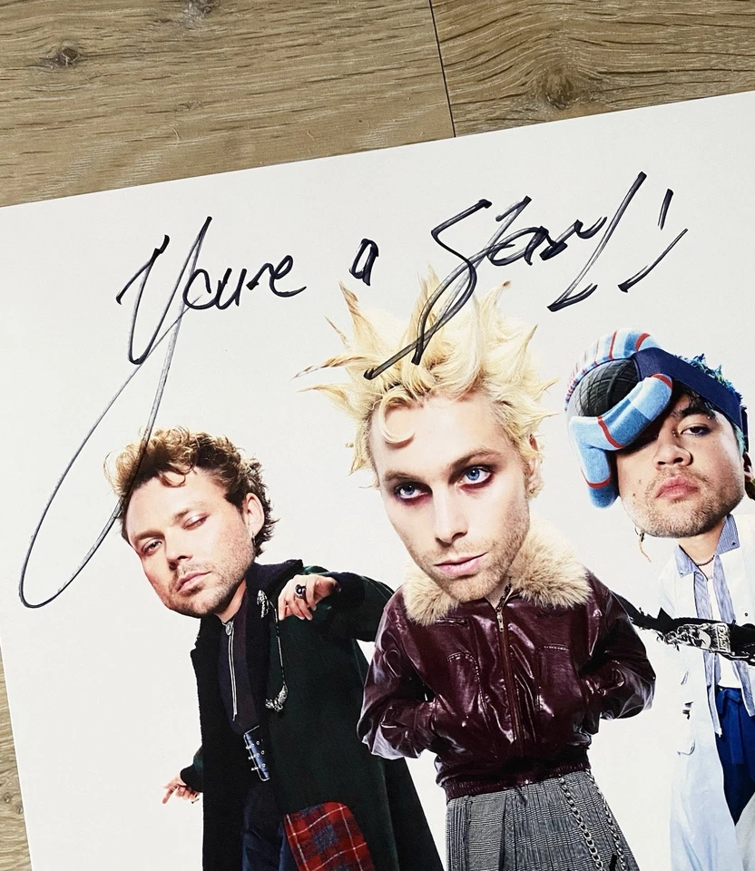 5 Seconds Of Summer Everyone’s A Star Lyrics Hand Signed 12” Art + CD Album 5SOS - Image 2 of 4