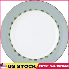 Durable White Bone China Dinner Plate Dishwasher Microwave Safe Chip Resistant