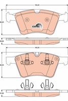 Bremsbelagsatz Scheibenbremse Cotec Trw GDB1797 FüR Mercedes Klasse Gl V251 W164