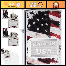 High Polish Chrome Pocket Lighter - Made in USA, Windproof, Durable, Gift-Ready