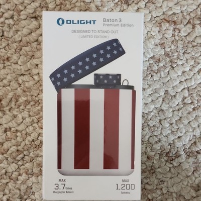 Olight Baton 3 Premium Edition Flashlight Limited Edition Patriotic new / sealed