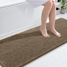 OLANLY Bathroom Runner Rugs 70x24, Extra Soft Absorbent 70" X 24", Tan