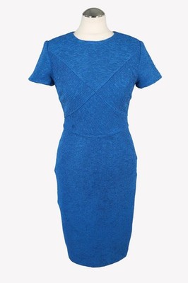 Ted Baker Damen Kleid Gr. 36 (2) Blau Etuikleid Dress