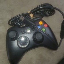 Mando Oficial Microsoft Xbox 360 Negro con Cable para Xbox 360 / PC OEM