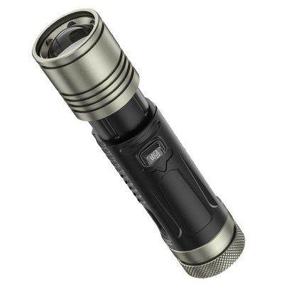 Powerful Outdoor Flashlight Aluminum Alloy Texture LED Lamp with Digital Display