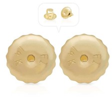 1 Pair Replacement Screw on Screw Off Ear-nuts Earrings Backs 14K Yellow Gold