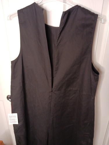 ASOS DESIGN Maternity twill minimal sleeveless jumpsuit wide leg in black 14 NWT - Picture 5 of 9
