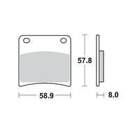 Moto-Master Bremsbelag Roadpro Ceramic (FüR: Suzuki Vx 800 VS51B 90-95 Hinten )