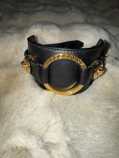 Versace Armband Bondage Leder Schwarz Unisex Schmuck