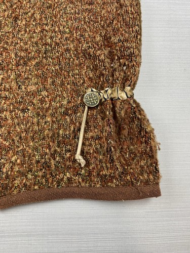 K.D. SPRING Boucle' & Fleece Zip Vest, Brown Tan Size Small - Picture 2 of 12
