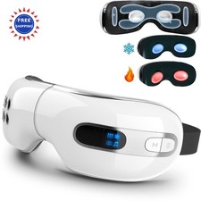 Eye Massager Rechargeable Bluetooth Music Cold Heated fmlave Cooling Migraines