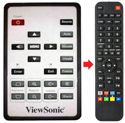 Fernbedienung geeignet für VIEWSONIC PJD6221