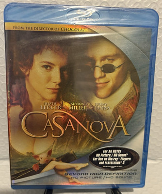 Casanova (Blu-ray Disc, 2006) Heath Ledger, Jeremy Irons, Sienna Miller - NEW
