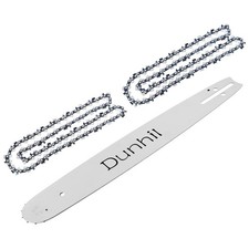 Dunhil 2 Pack 14 inch 3/8", .050", 50dl Chainsaw Chains 1 Guide Bar for sti...