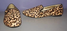 New Birdies The Starling Loafers Leopard Print Real Calf Hair Size 7.5