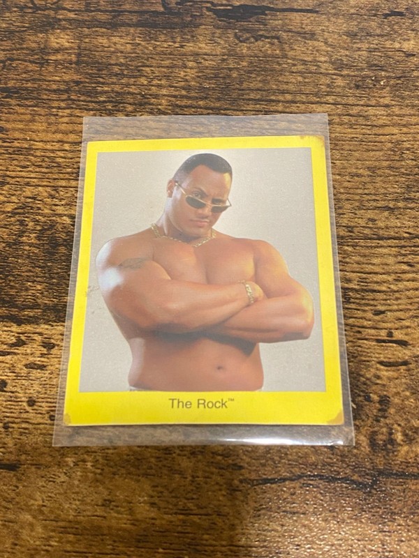 1998 CARDINAL WWF WWE The Rock Dwayne Johnson Trivia Game Card RC Rookie HOF