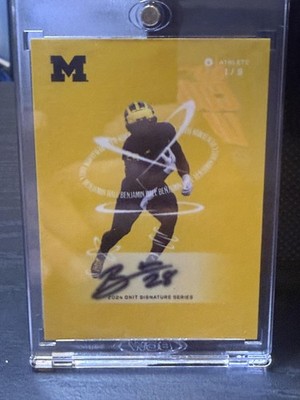 2024 ONIT Athlete Michigan Wolverines #N-2 Benjamin Hall Nine Series #/9
