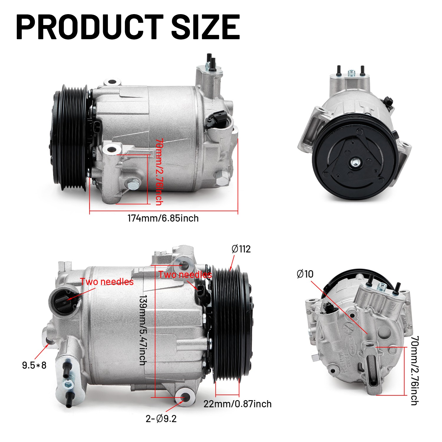 AC Compressor For 2014-2019 Maserati Ghibli Levante V6 3.0L #01141230 35232024F