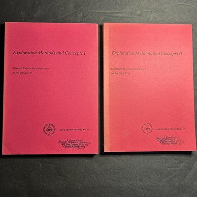 Exploration Methods & Concepts Vol 1 & 2 AAPG Petroleum Oil & Gas Report GEOLOGY