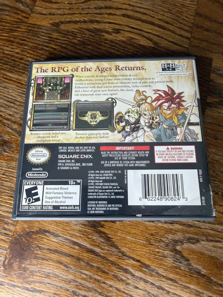 USED Chrono Trigger Nintendo DS 2008 NO MANUAL / TESTED RPG Square Enix - Image 2 of 4