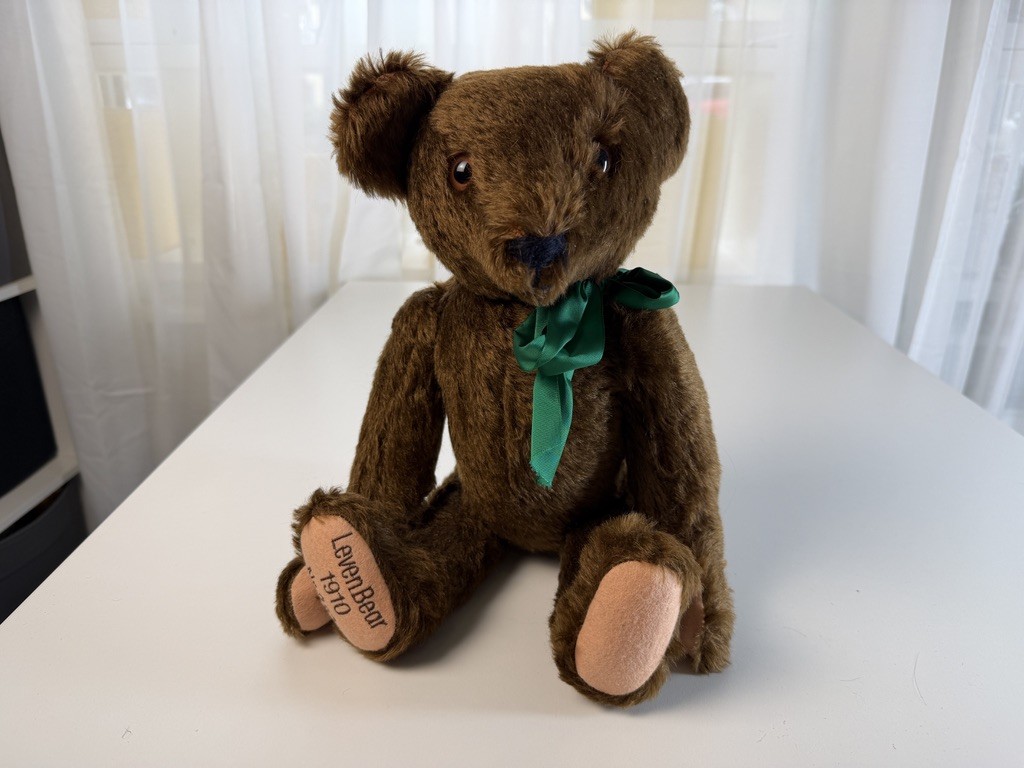 Ours En Peluche Ancien Herman 42 Cm Beige - Articulé Yeux Plastique Nez Brodé