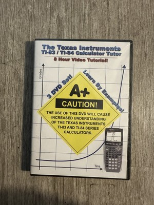 Texas Instruments TI-83/TI-84 Calculator Tutor 3 DVD 8-Hour Tutorial New Sealed
